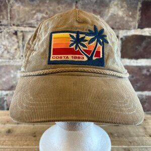 COSTA Seaside Corduroy Snapback Hat in Khaki Sand OS